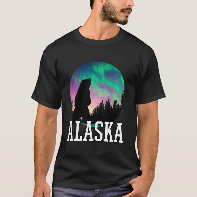 Camiseta Alaska Nothern Lights Viewing Vacation (Frente)
