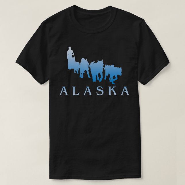 Camiseta Alaska Sled Dogs Mushing Team Snow Sledding Mounta (Frente do Design)