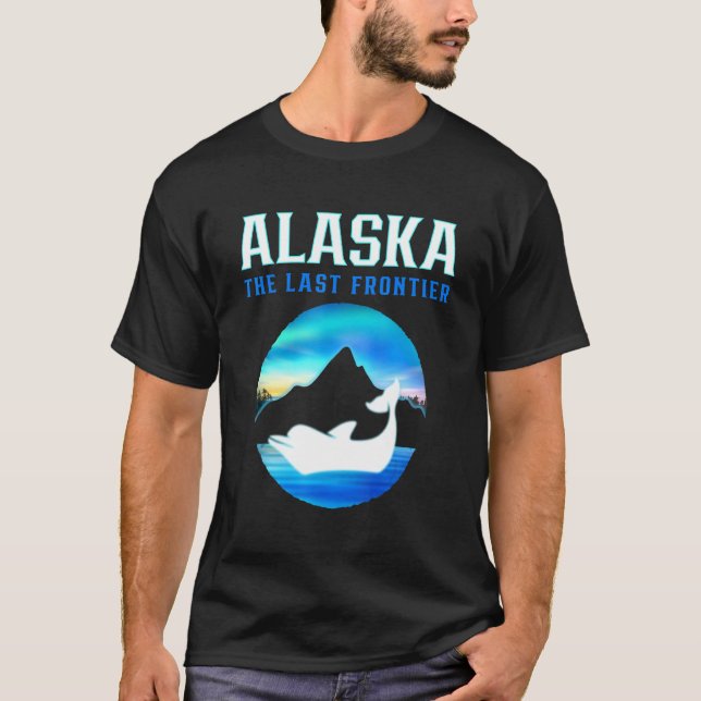 Camiseta Alaska  The Last Frontier Dolphin Alaska State USA (Frente)