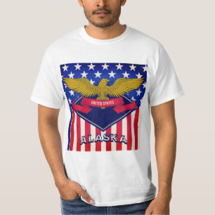 Camiseta Alaska USA Flag