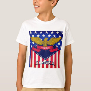 Camiseta Alaska USA Flag T-Shirt