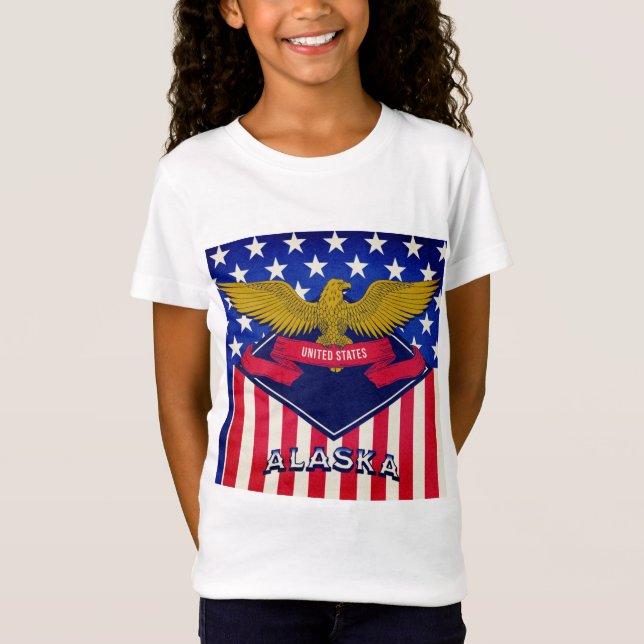 Camiseta Alaska USA Flag T-Shirt (Frente)