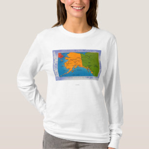 Camiseta AlaskaGreetings do mapa de Alaska
