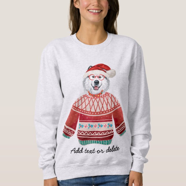 Camiseta Alaskan Dog Ugly Christmas Dog Mom (Frente)