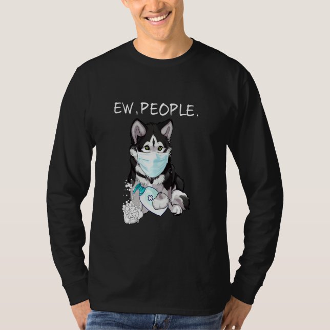 Camiseta Alaskan Klee Kai Ew Pessoas (Frente)