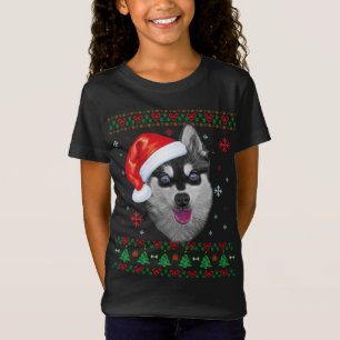 Camiseta Alaskan Klee Kai Papais noeis de Natal Ugly Sweate