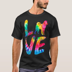 Camiseta Alaskan Klee Kai Tie Tie Dye Amor Cachorro Pai