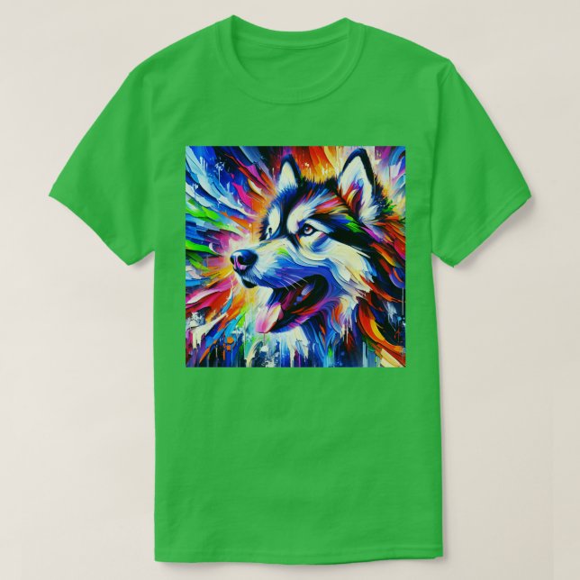 Camiseta Alaskan Malamute Art TSirt (Frente do Design)
