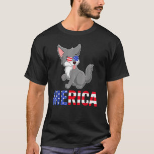 Camiseta Alaskan Malamute Dog 4 De Julho De Merica Sunglass