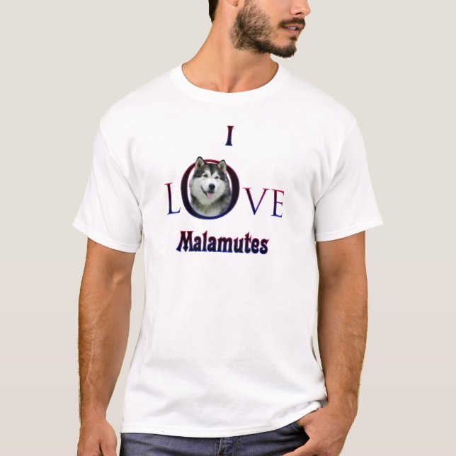 Camiseta Alaskan Malamute I Love (Frente)