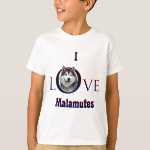 Camiseta Alaskan Malamute I Love