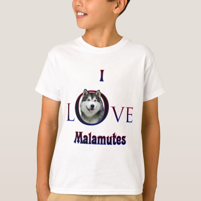 Camiseta Alaskan Malamute I Love (Frente)