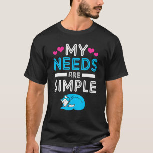 Camiseta Alaskan Malamute Minhas Necessidades São Simples
