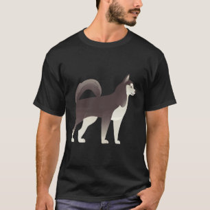 Camiseta Alaskan Malamute Ou Siberian Husky Cute North Pete