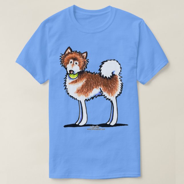 Camiseta Alaskan Malamute Playful Redhead (Frente do Design)