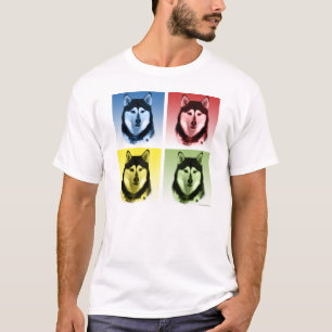 Camiseta Alaskan Malamute Pop Art