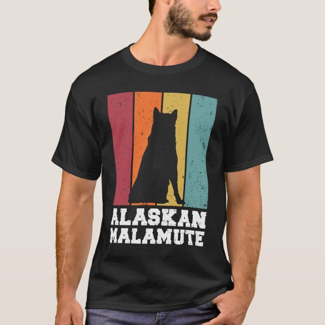 Camiseta Alaskan Malamute Vintage (Frente)