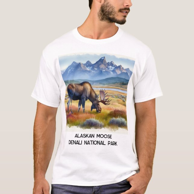 Camiseta Alaskan Moose Denali National Park T-Shirt (Frente)