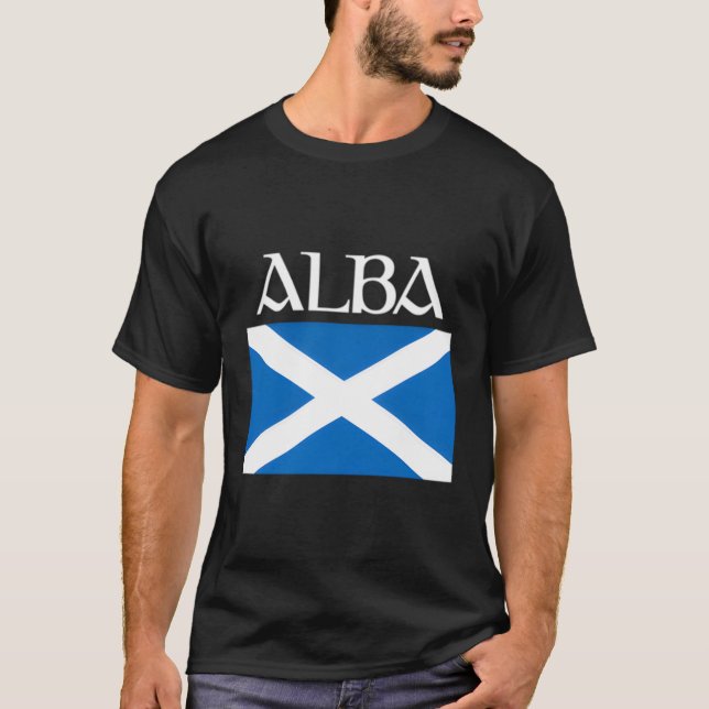 Camiseta Alba Scotland Flag Leine Graphic Scottish Gaelic P (Frente)