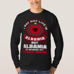 Camiseta Albanês Albânia Citação da Bandeira Albanesa