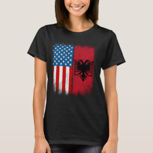 Camiseta Albanês American Flag Albânia Flamuri Shqiptar Sh