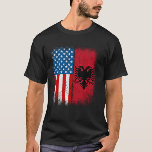 Camiseta Albanês American Flag Albânia Flamuri Shqiptar Sh