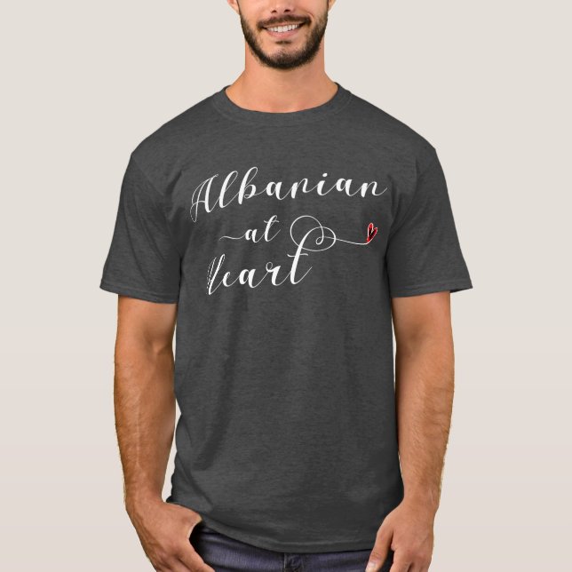 Camiseta Albanês At Heart Camiseta, Albânia (Frente)
