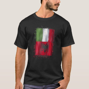Camiseta Albanês Italiano Amor Albânia E Itália