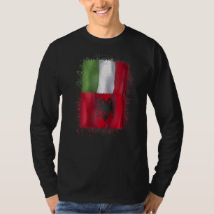Camiseta Albanês Italiano Amor Albânia E Itália
