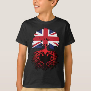 Camiseta Albânia Albanês Reino Unido Reino Unido Reino Unid