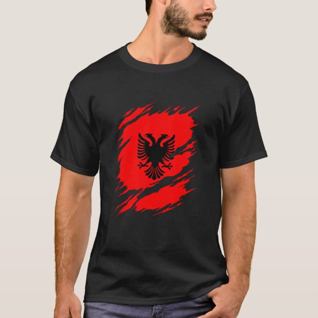 Camiseta Albania Albanian Flag (Frente)