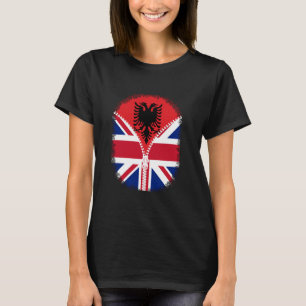 Camiseta Albânia Bandeira Britânica - Reino Unido, Albânia