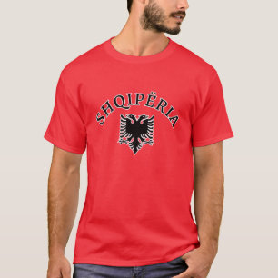 Camiseta Albânia com águia - shqiponja do dhe de Shqiperi
