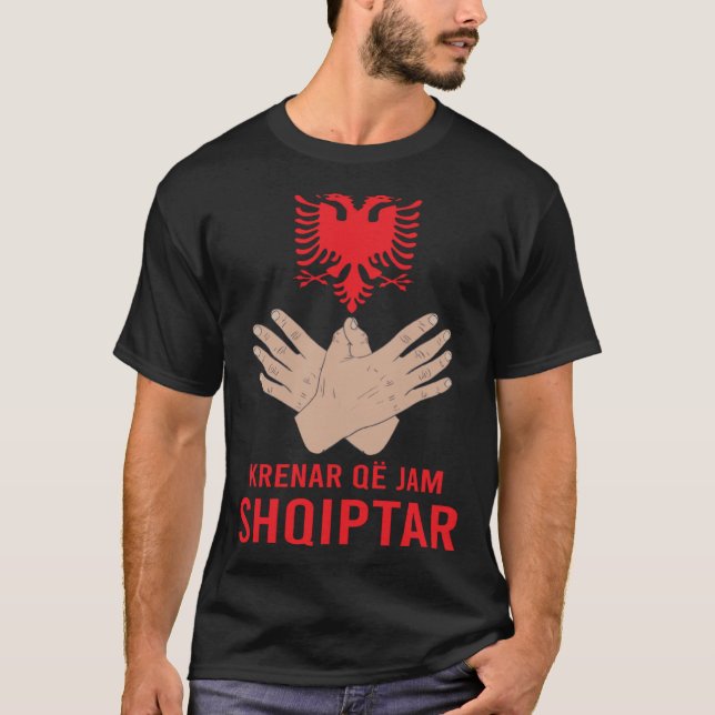 Camiseta Albania Eagle Flag Kosovo Shqiptar Krenar Qe Jam A (Frente)