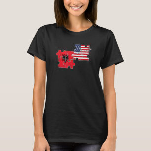 Camiseta Albânia EUA País de origem Orgulhoso Albanês F