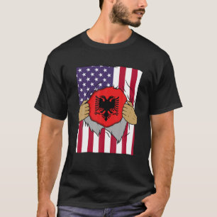 Camiseta Albânia Flag Dentro Me Home Pride Albanês América
