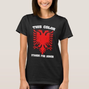 Camiseta Albânia Flag Duplo Headed Eagle Para Patriots Alba