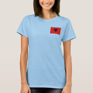 Camiseta Albânia Flag e Map dk T-Shirt