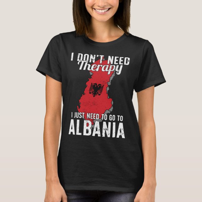 Camiseta Albanian Flag I Albania Flag I Vacation Gift I Alb (Frente)