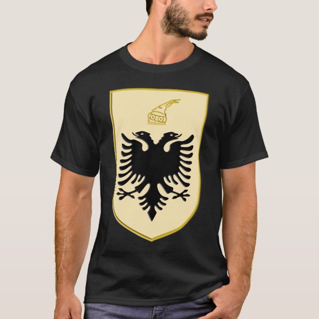 Camiseta Albanian Gold Shield (Frente)