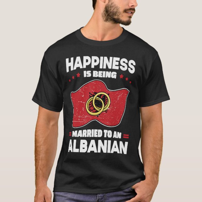 Camiseta Albanian Marriage Albanian Heritage Married Albani (Frente)
