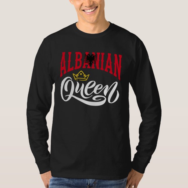 Camiseta Albanian Queen Albanian Albania Albanian Flag (Frente)