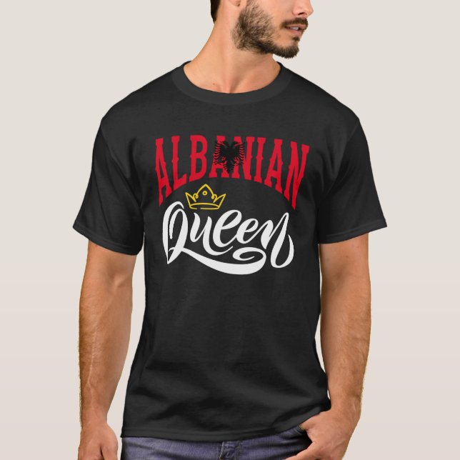 Camiseta Albanian Queen Albanian Albania Albanian Flag (Frente)