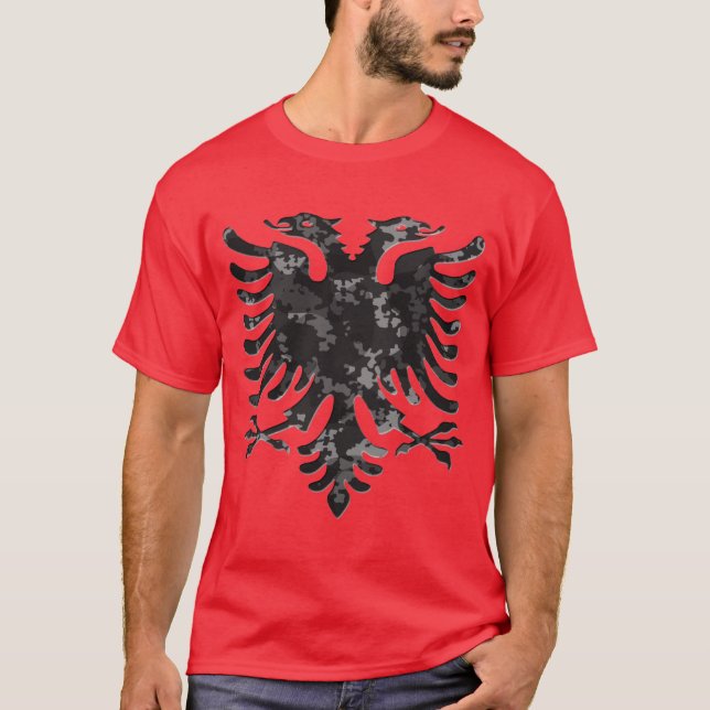 Camiseta Albanian Urban Camo Eagle 3D (Frente)
