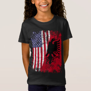 Camiseta ALBANIANO ROOTS Red Eagle Half American ALBANIA FL