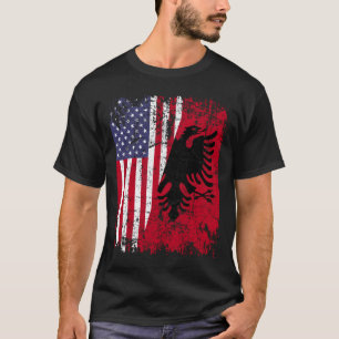 Camiseta ALBANIANO ROOTS Red Eagle Half American ALBANIA FL