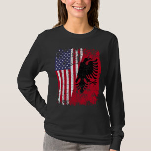 Camiseta ALBANIANO ROOTS Red Eagle Half American ALBANIA FL
