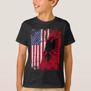 Camiseta ALBANIANO ROOTS Red Eagle Half American ALBANIA FL