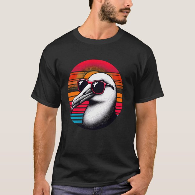 Camiseta Albatroz Bird Sunset Style Vinta (Frente)