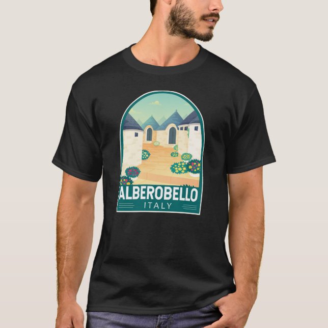 Camiseta Alberobello Itália Viagem Art Vintage (Frente)